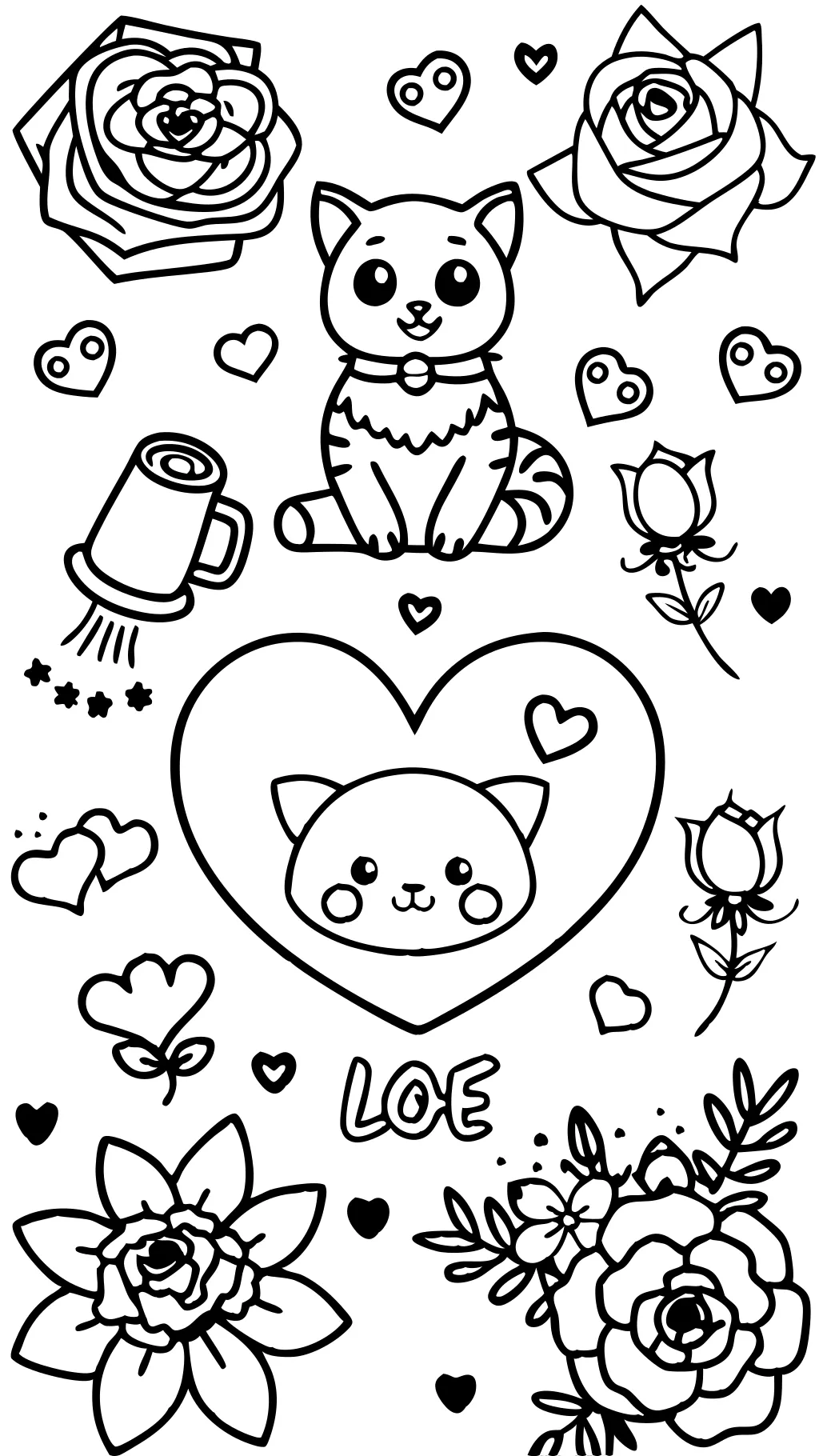 coloriage de la Saint-Valentin imprimable